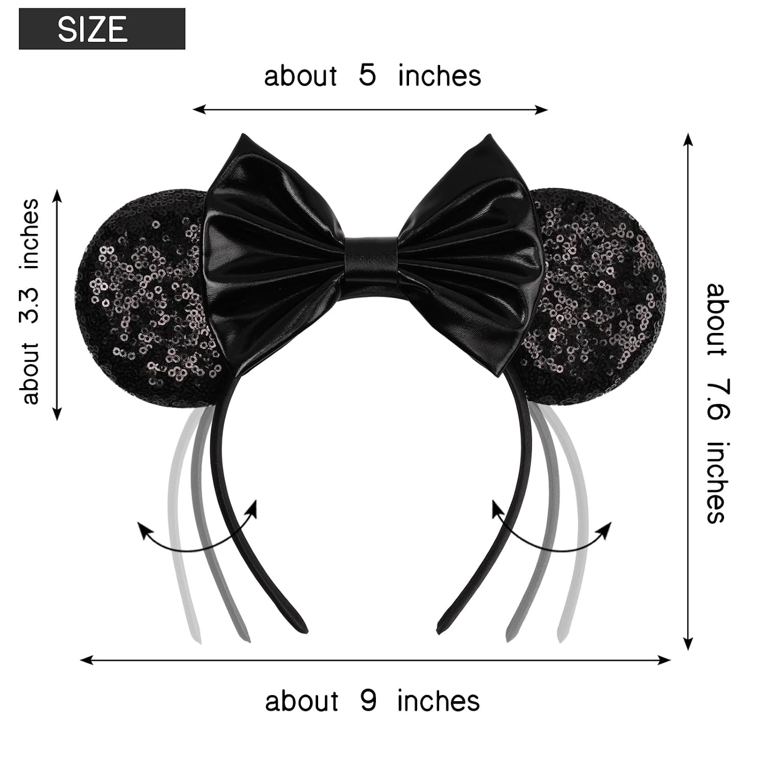 2PCS/Sets Mickey Mouse Ear Hea - Ribbon Bow Gift review and price