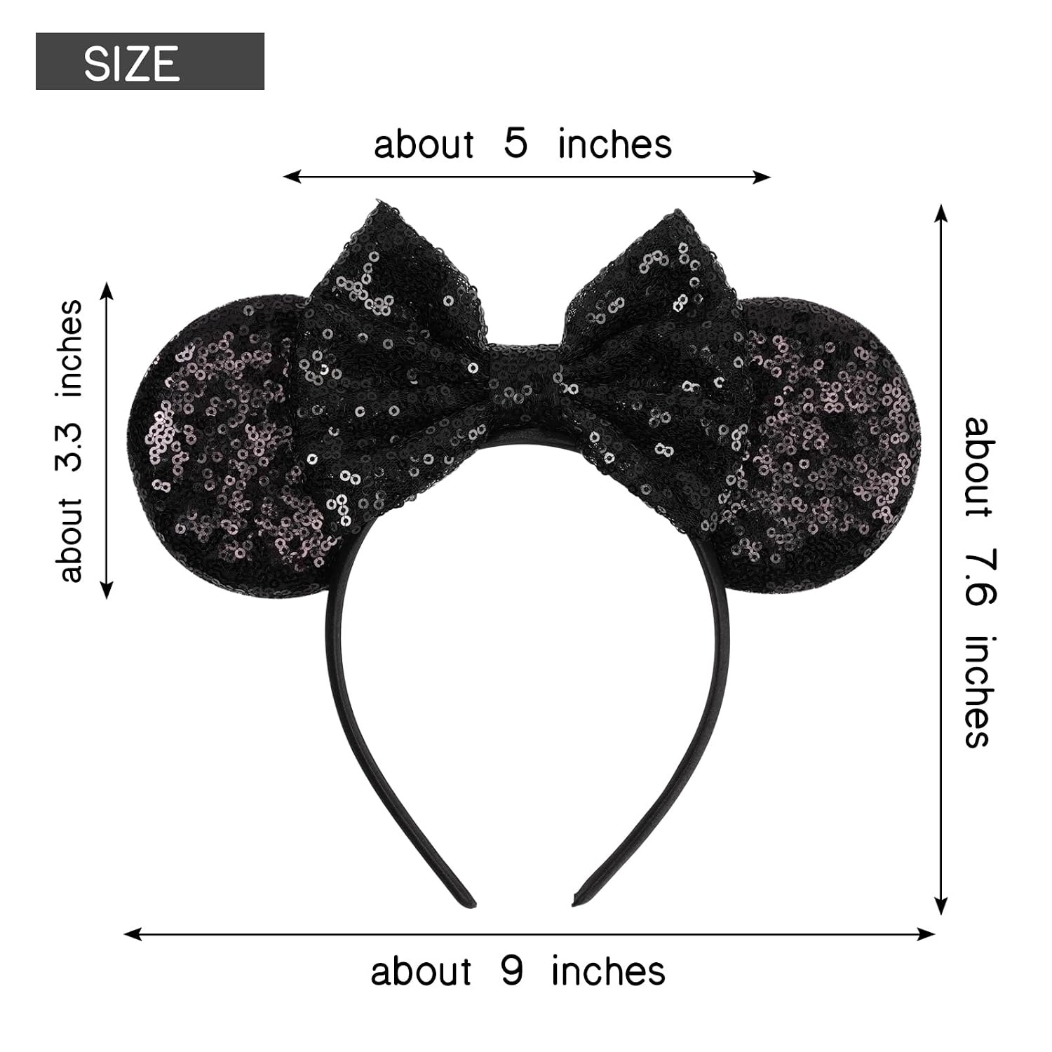 2PCS/Sets Mickey Mouse Ear Hea - Ribbon Bow Gift review and price