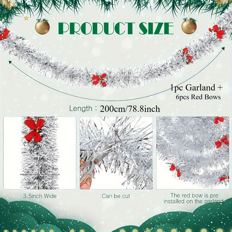 Christmas Tinsel Garland with  - Tinsel Garland Decoration review and price