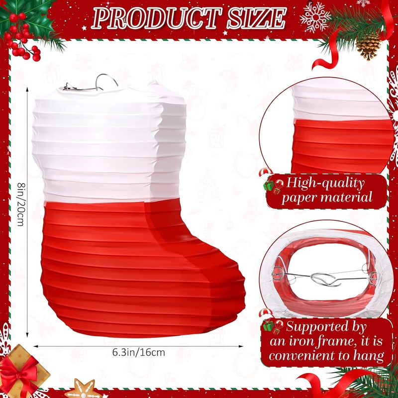 1 Pc Christmas Paper Lanterns  - Christmas Stocking Hanging review and price