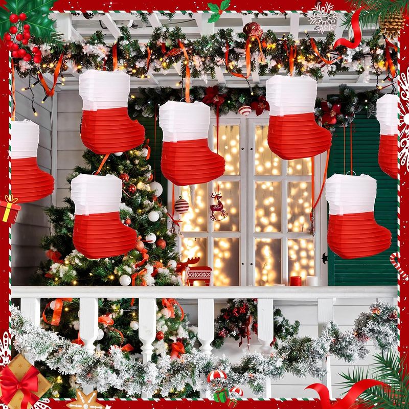 1 Pc Christmas Paper Lanterns  - Christmas Stocking Hanging review and price