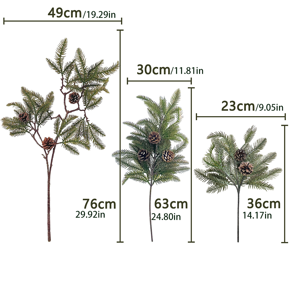 3Pcs Artificial Pine Cone Need - Christmas Wreath Fake review and price
