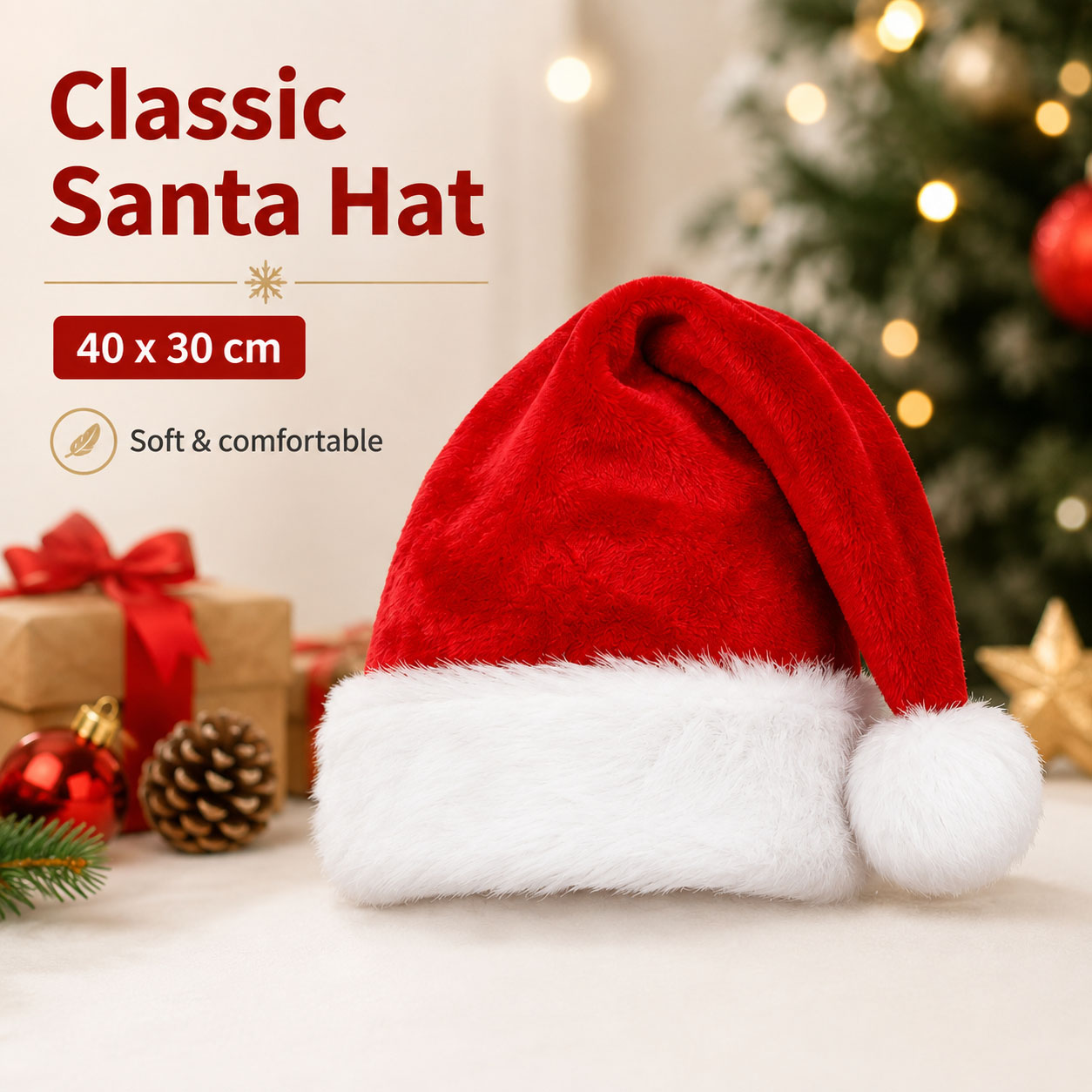 Fluffy Red Santa Hats Set with - Santa Hat Plush review and price